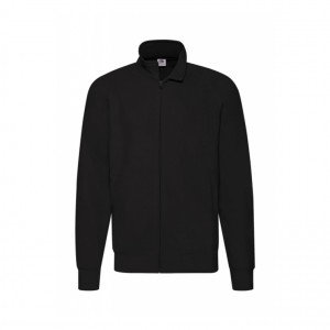 Felpa Nera Mezza Zip